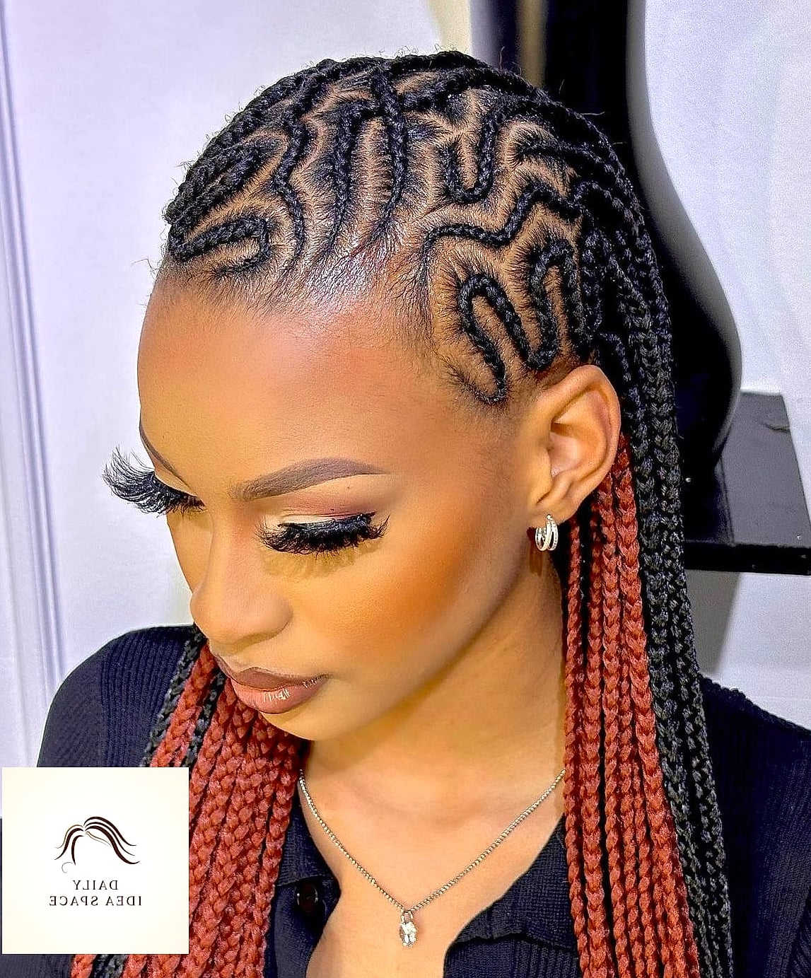 27 Scalp Braids Ideas Every Woman Needs to See 21 Two-Toned Color Block Braids