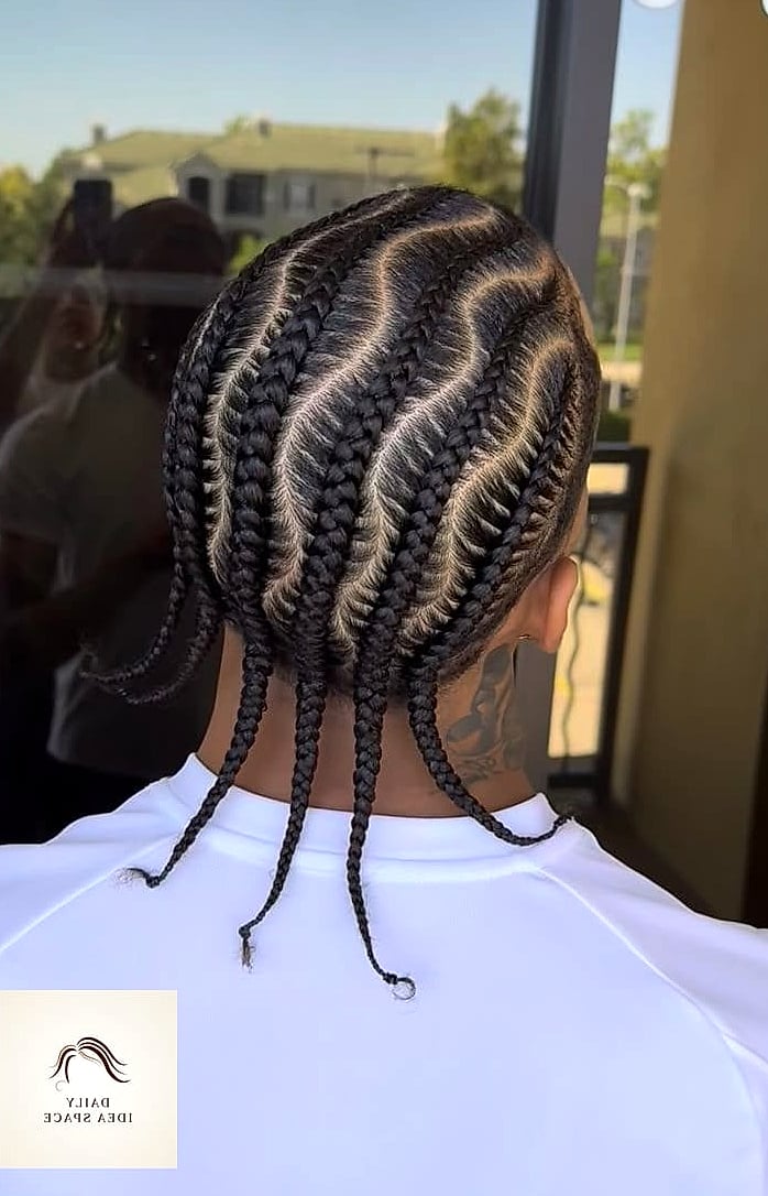 28 Cornrow Hairstyles For Men Looks You'll Want to Screenshot Immediately 24 Vertical Cornrows