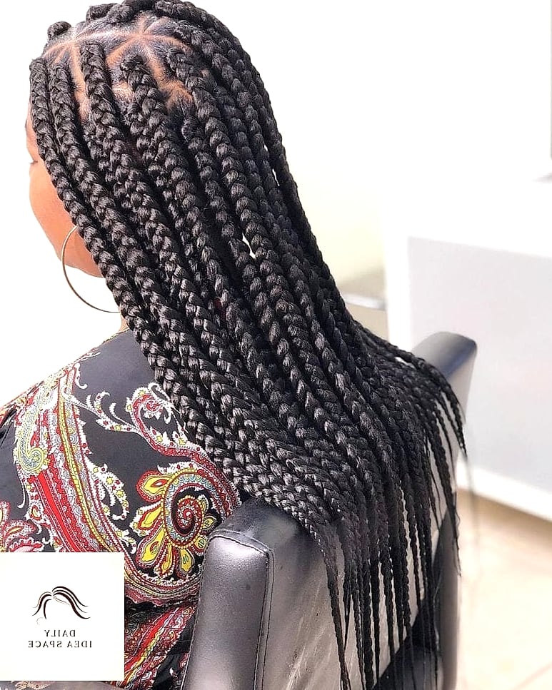 Waste-Length Caramel Box Braids
