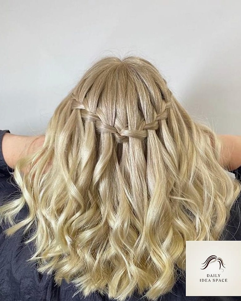 24 Cute Braided Hairstyles Ideas That Are Absolutely Stunning 6 Waterfall Braid With Loose Waves
