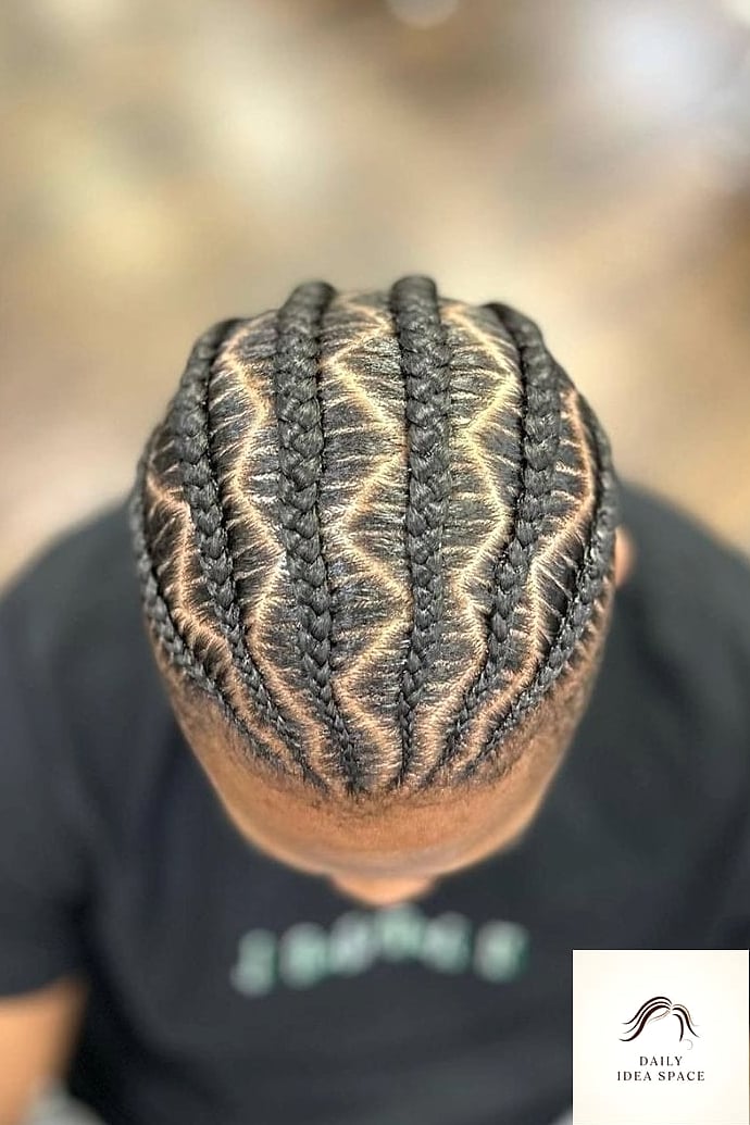 28 Cornrow Hairstyles For Men Looks You'll Want to Screenshot Immediately 3 Zigzag Cornrows